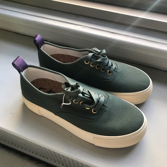 EYTYS Mother Canvas Sneakers - green, platform, unisex, minimal, cork, swedish - Picture 9 of 12